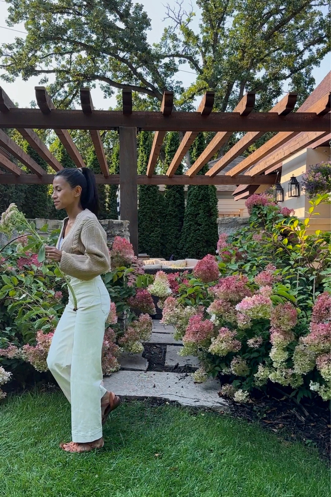 My fall inspired outfit  from the reel | my cable knit cardigan is from several years ago but linking a similar one from the same brand + most comfortable wide leg jeans - i’m wearing size 23 standard | 

#LTKSeasonal #LTKStyleTip