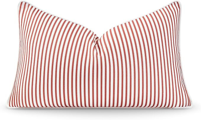Hofdeco Premium Coastal Patio Indoor Outdoor Lumbar Pillow Cover Only, 12"x20" Water Resistant fo... | Amazon (US)