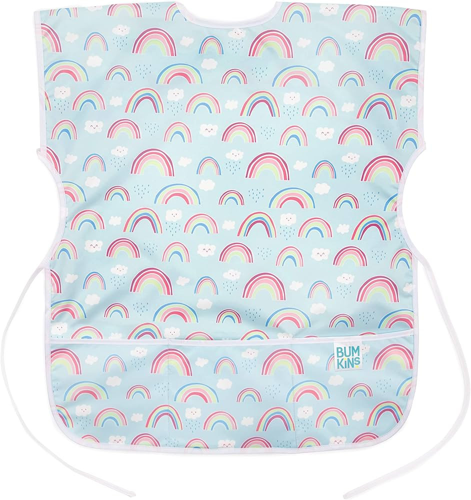 Bumkins Short Sleeve Smock, Toddler Reusable Waterproof Bib for Girls and Boys Ages 3-7 Years, Ju... | Amazon (US)