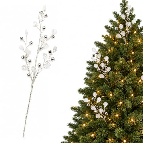 2026 4-Pack Acrylic Crystal Christmas Tree Picks (4-Pack White Shell Design) | Amazon (US)