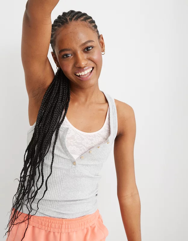 Aerie No BS Henley Tank Top | Aerie