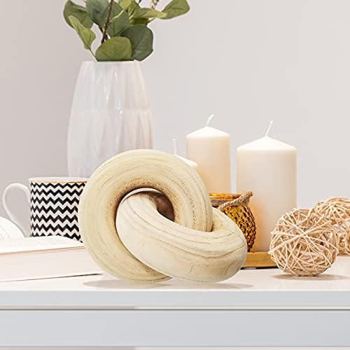 2-Link Decorative Wood Chain Decorations for Home,Hand Carved BOHO Wooden Rustic Farmhouse Decor Cou | Amazon (US)
