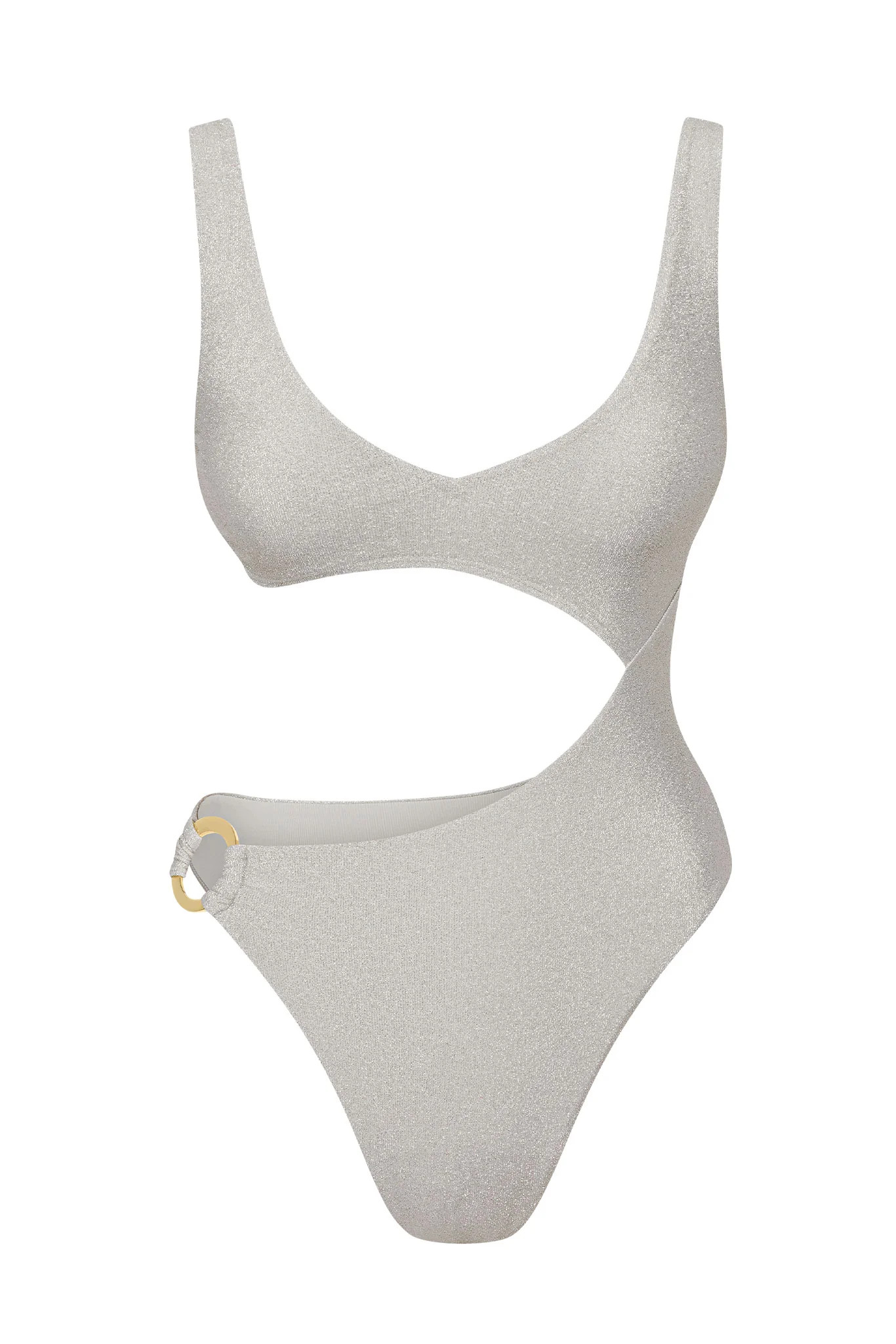 St. Barth's One Piece - Soft Silver Shimmer | Monday Swimwear