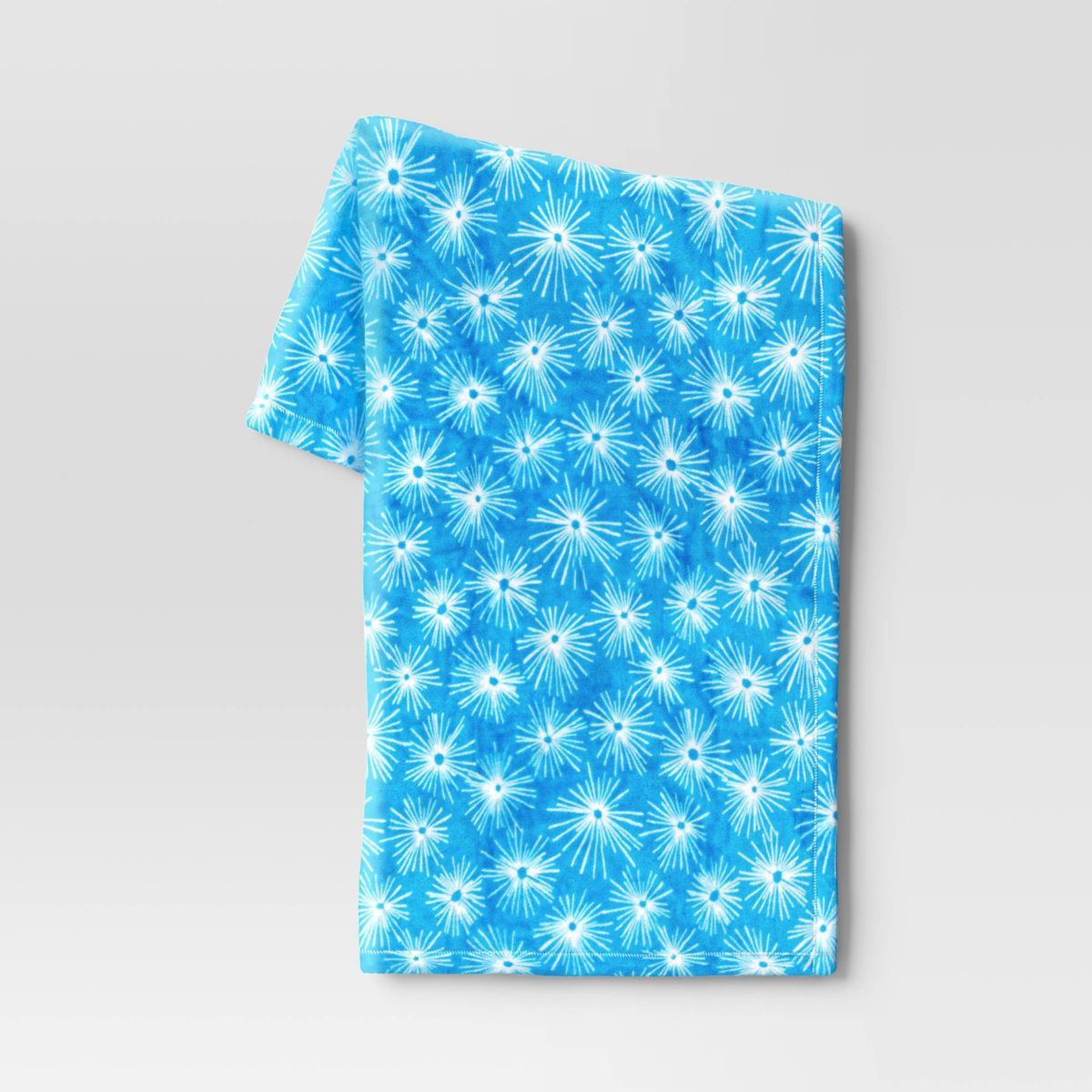 Firework Printed Plush Throw Blanket Blue/White - Sun Squad™ | Target