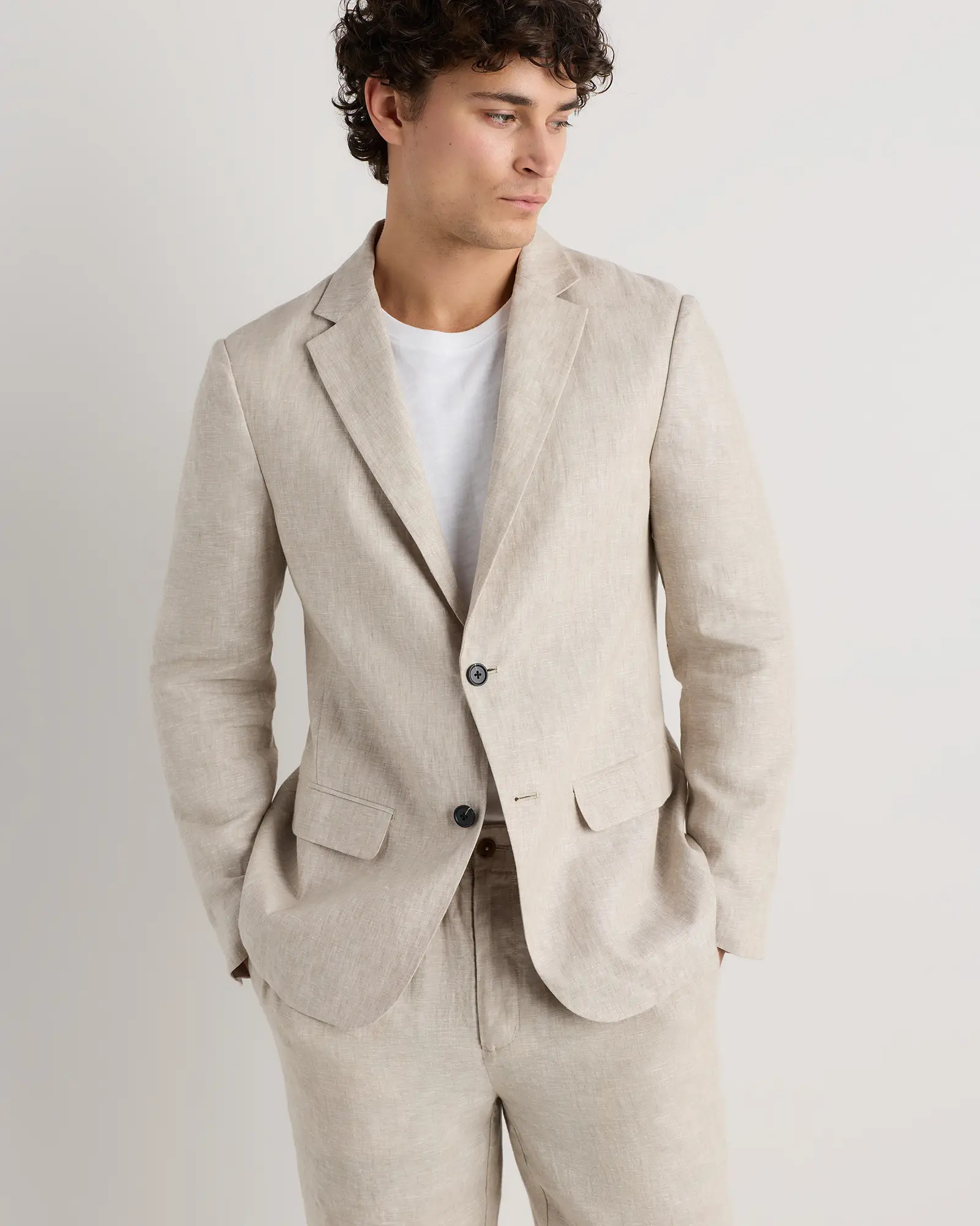 Men's 100% European Linen Blazer in Flax | Quince
