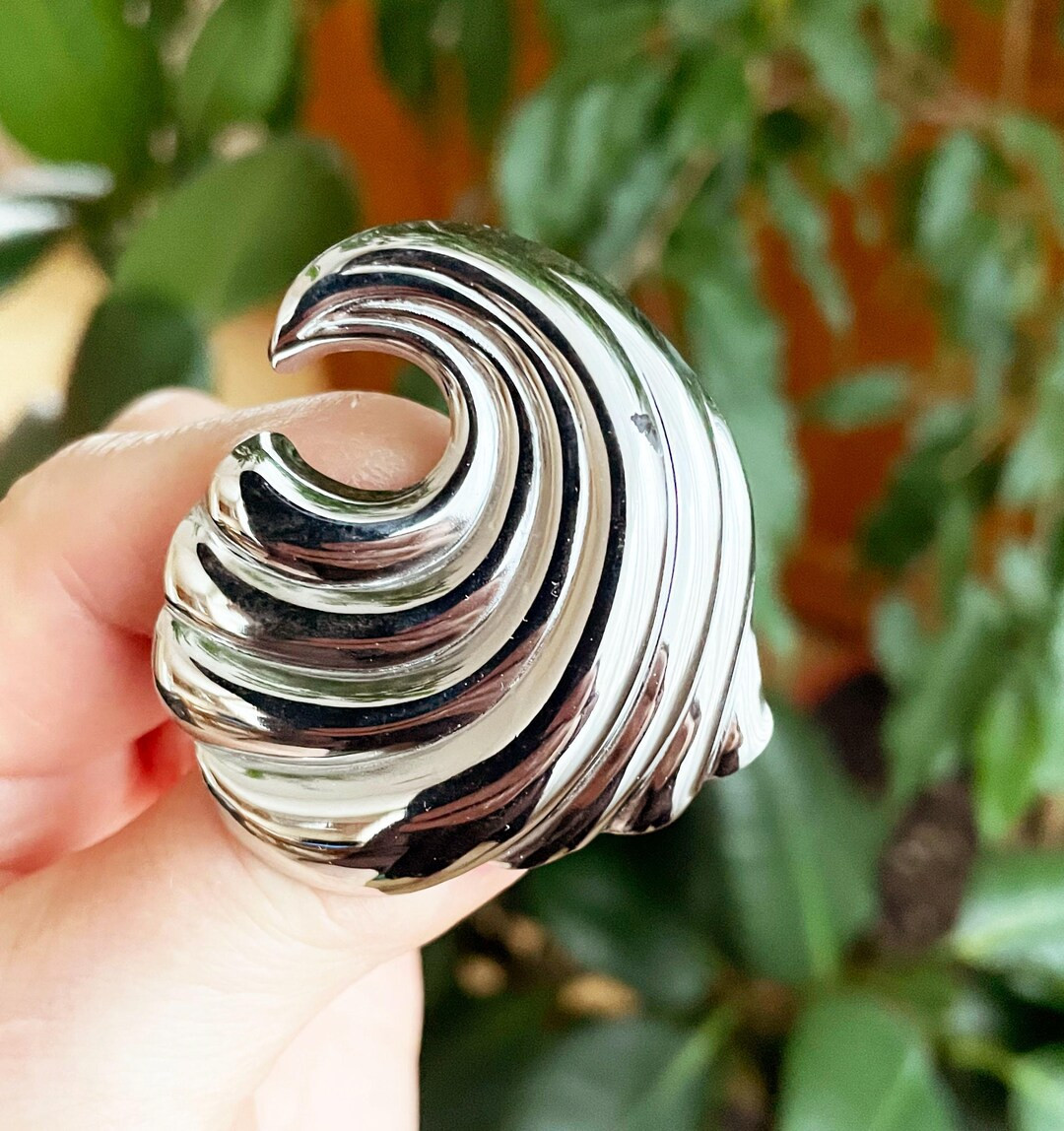 Sculptural Wave Brooch, Modern Abstract Silver PinSize approx 4.5x4cm/ 1.75"x1.6"170a S | Etsy (US)