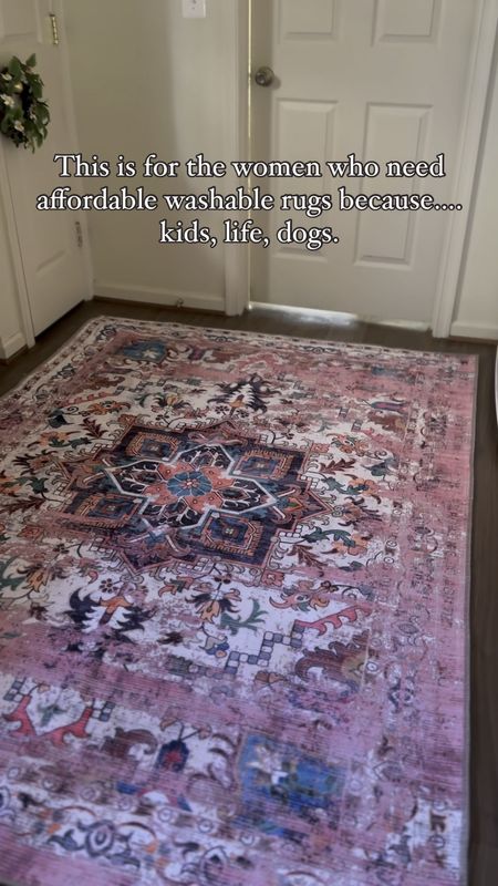 Washable rug , kitchen rug, living room rug, runner, bathroom rug, family friendly, dog friendly 

#LTKHome #LTKFamily #LTKVideo
