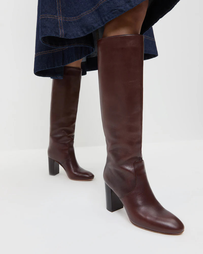 Goldy Espresso Leather Tall Boot | Loeffler Randall