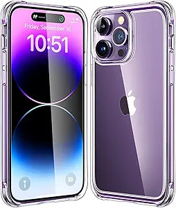 Mkeke for iPhone 14 Pro Case Clear, [Military Grade Protection] [Not Yellowing] Shockproof Phone ... | Amazon (US)