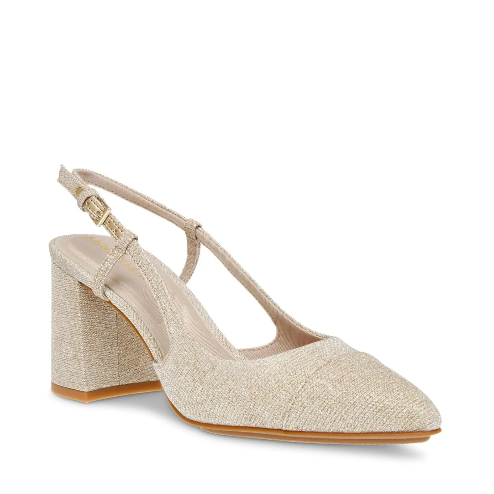 Anne Klein Brinlee Pumps Womens Beige Pointed Toe Slingback Heels Hawk2873 | Shop Simon
