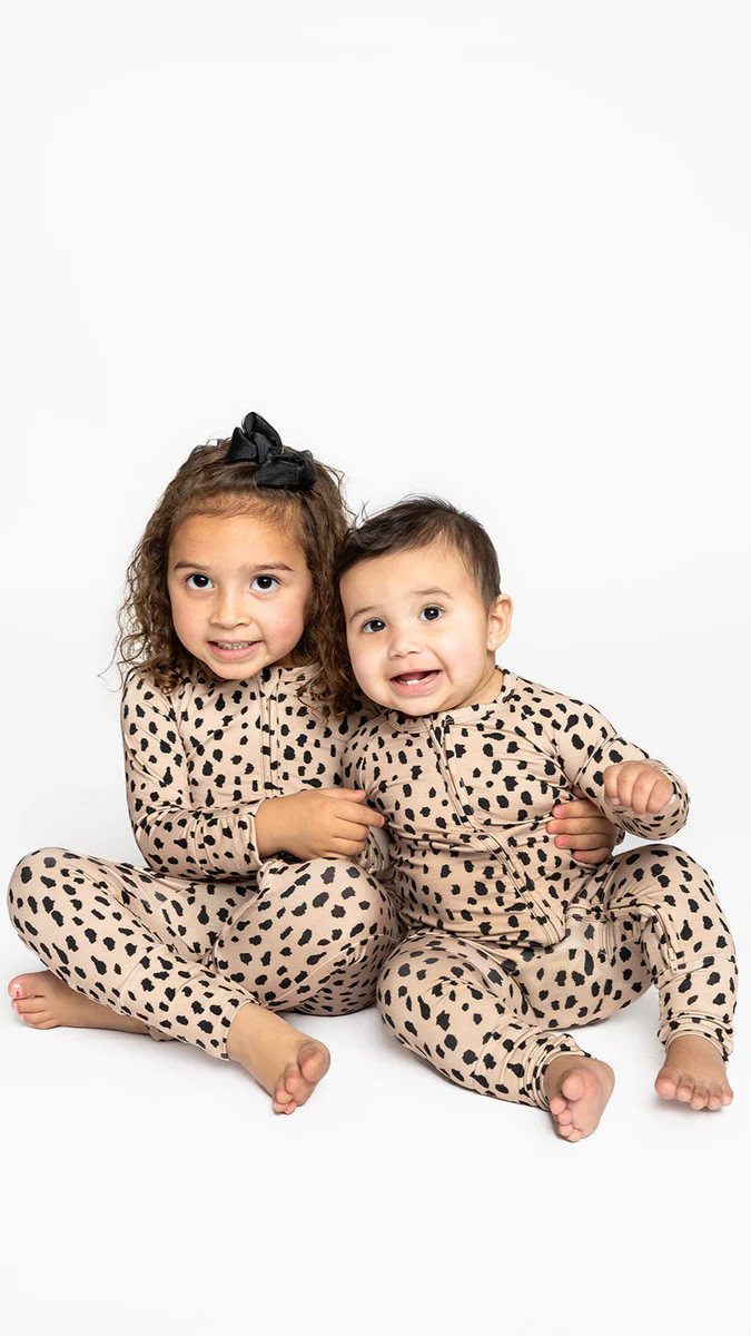 Infant Romper in Brown Cheetah | Silks Design