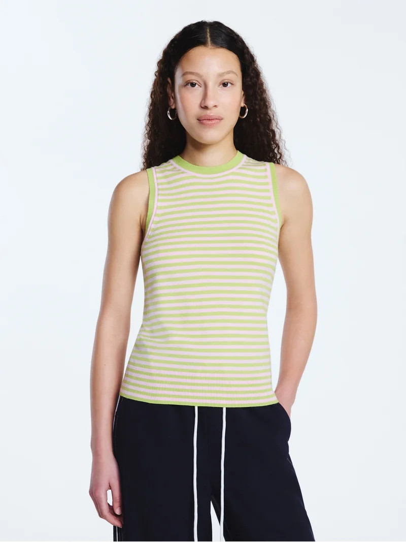 Free Assembly Women's Cozy Yarn Sleeveless Sweater Shell, Lightweight, Sizes XS-XXL | Walmart (US)