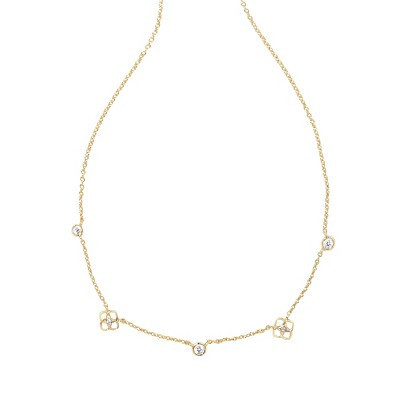 Kendra Scott Iris 14K Gold Over Brass Strand Necklace - Gold: Lobster Claw Clasp, Rhodium Over Brass | Target