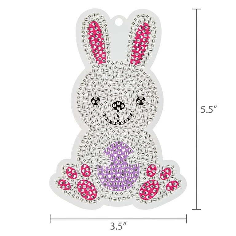 DIY Diamond Bunny Keyring, Multicolor, 11 Pieces, Easter by Way To Celebrate | Walmart (US)