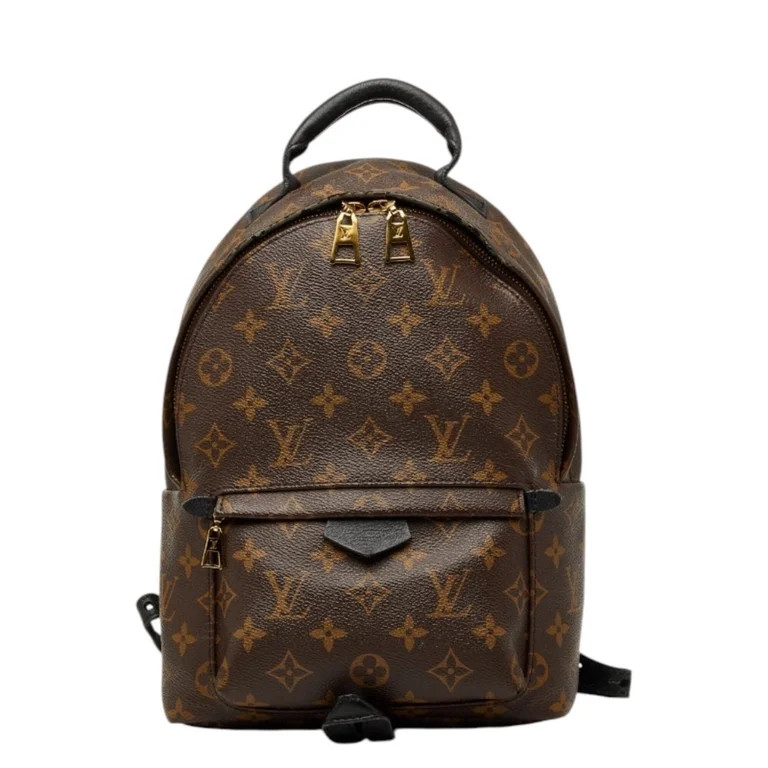 Pre-Owned Louis Vuitton Monogram Palm Springs PM Backpack M41560 Brown Black Leather Women's... | Walmart (US)