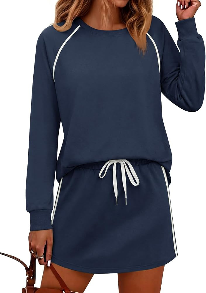 Yousify Womens 2 Piece Skirt Sets Fall Tennis Outfits Vacation Skort Set     Two Piece Sets, Athl... | Amazon (US)