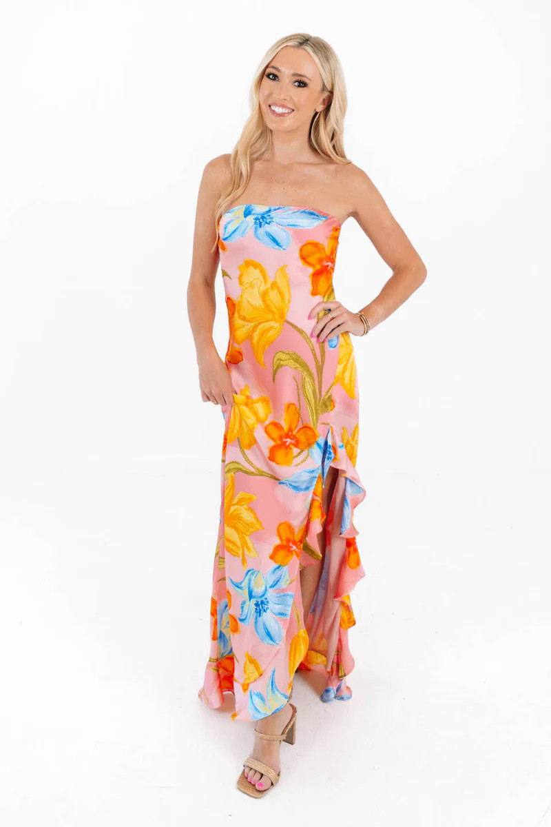 Destination Wedding Maxi Dress - Pink Multi | The Impeccable Pig