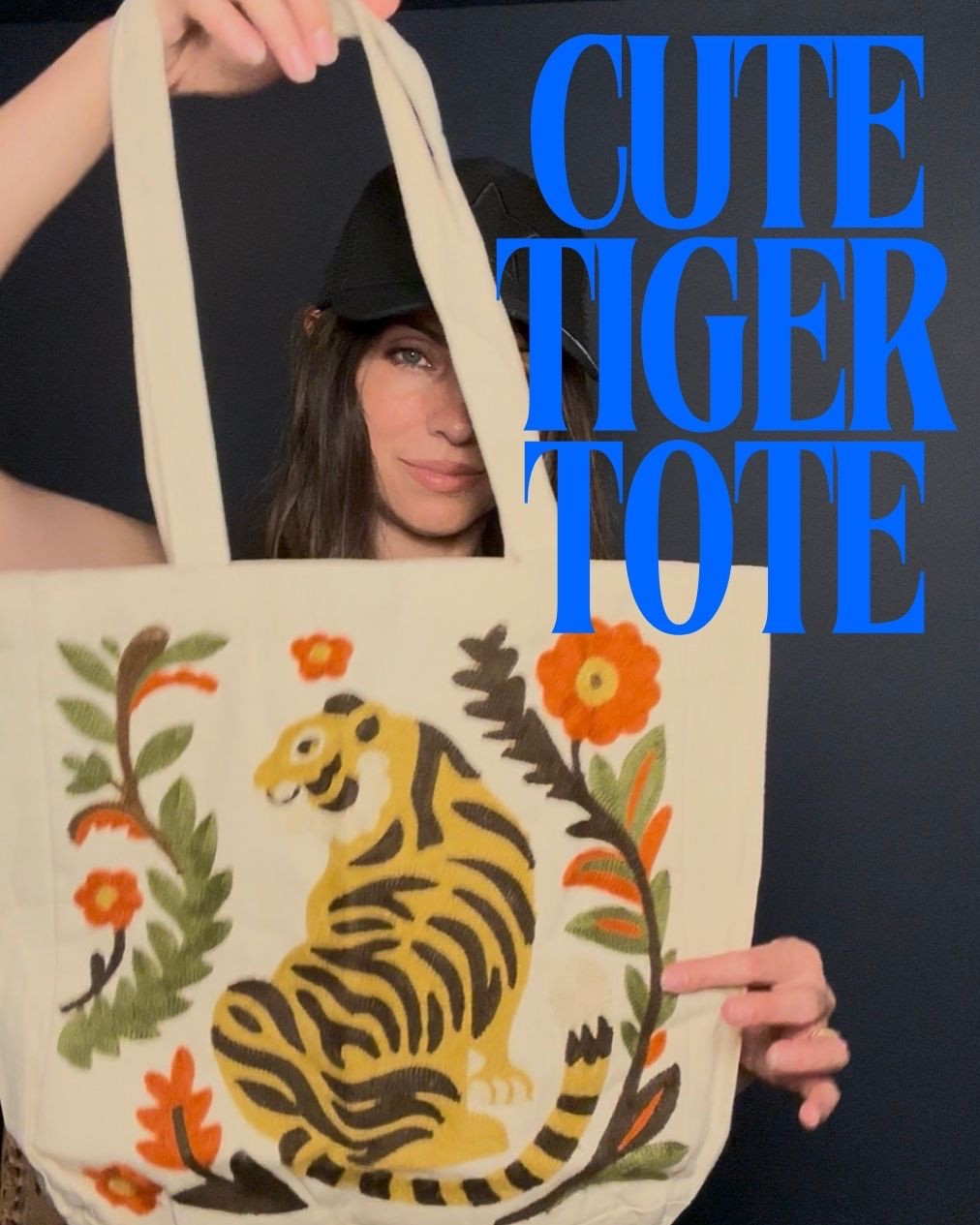 Cute embroidered tiger tote on Amazon. On prime day deal! 

#tote #totebag