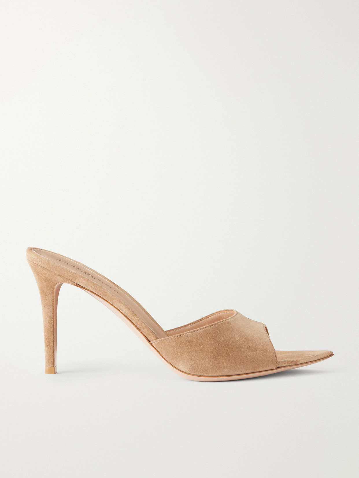 Gianvito Rossi - Elle 85 Suede Pumps - Camel | NET-A-PORTER (UK & EU)