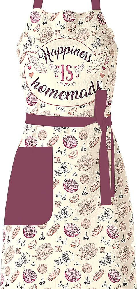 VITA ELEGANTE Waterproof Kitchen Apron for Cooking - Oil and Stain Repellent - Stylish & Soft on ... | Amazon (US)