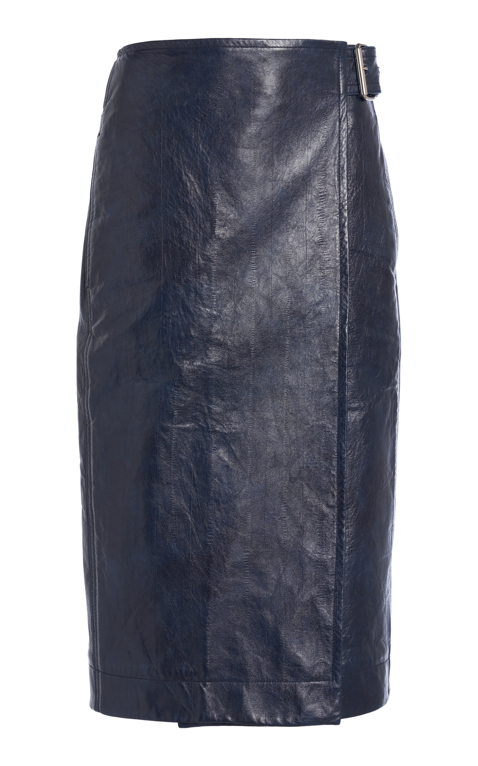 Bottega Veneta Belted Embossed-Leather Midi Pencil Skirt - Moda Operandi | Moda Operandi (Global)