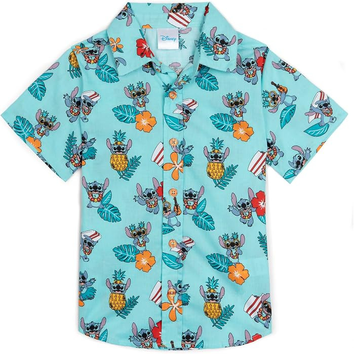 Disney Boys' Button Front Woven Shirt for Baby & Kids | Amazon (US)