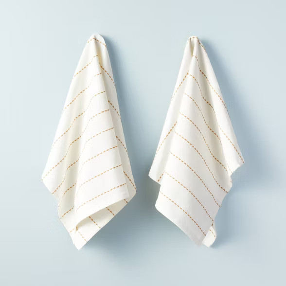 2ct Pick Stitch Kitchen Towel Set - Hearth & Hand™ with Magnolia | Target