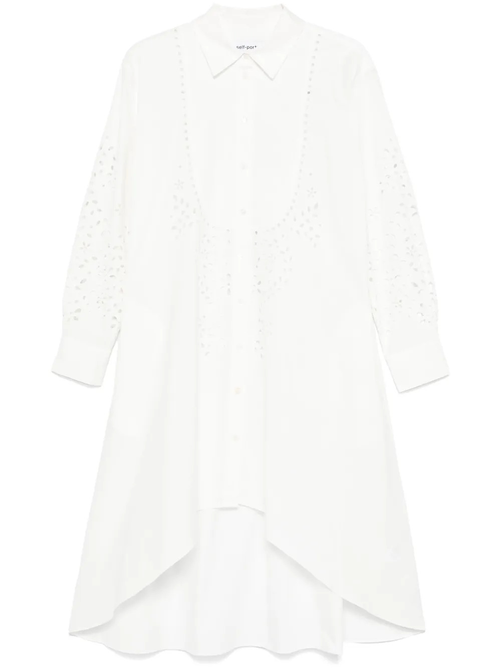 cotton embroidered shirt dress | Farfetch Global