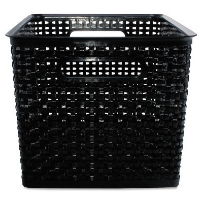 Advantus Weave Bins, 13.88 x 10.5 x 8.75, Black, 2/Pack | Target
