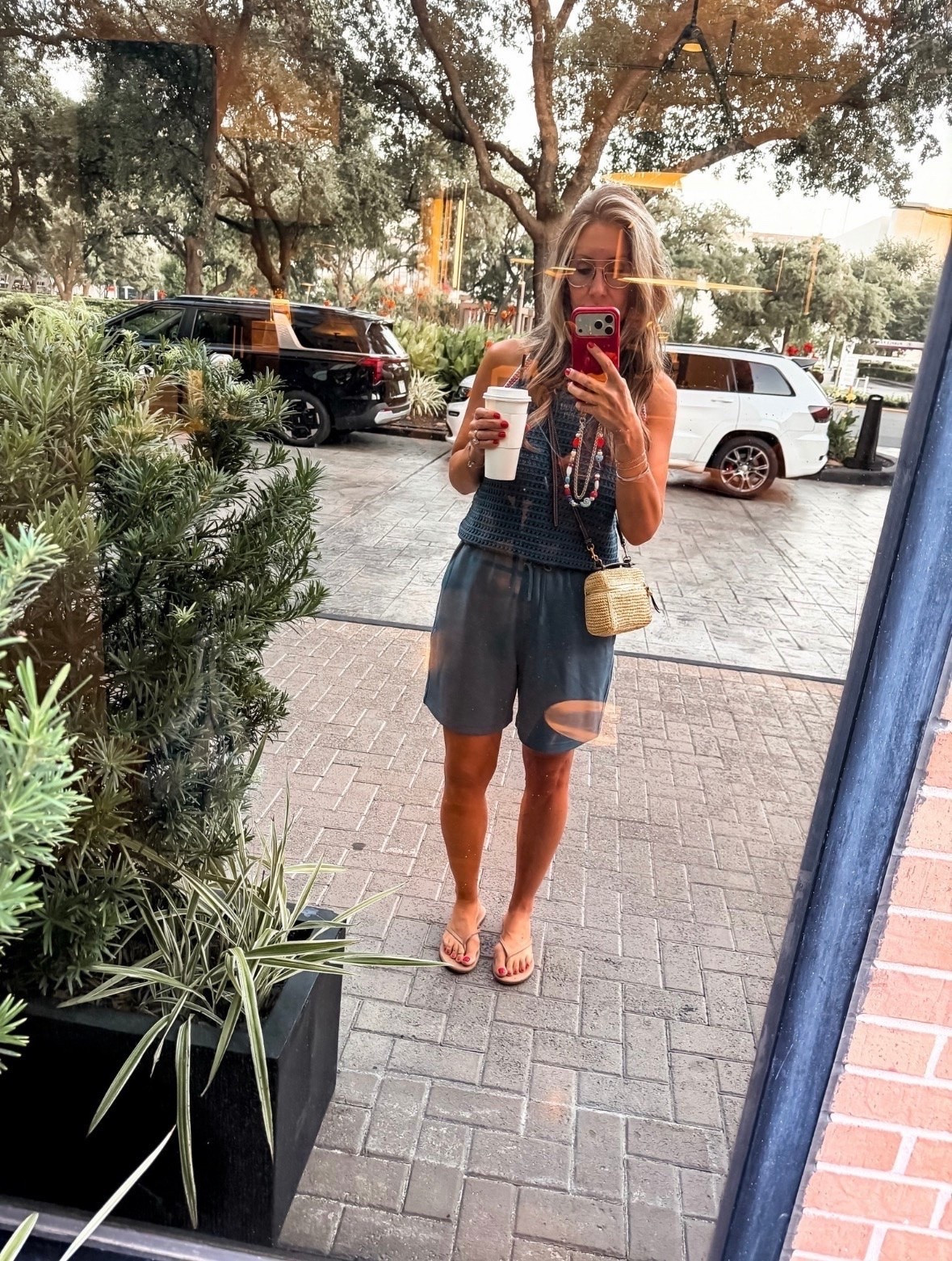 This easy summer outfit is perfect for coffee runs, errands, or casual weekends. The crochet tank adds a fun texture, and the flowy shorts keep it cool and comfortable on even the hottest days.

summer outfit, crochet tank, casual outfit, everyday style, flowy shorts, coffee run outfit, vacation outfit, raffia crossbody, flip flops, effortless summer style, warm weather outfit, themominstyle

#LTKootd #LTKgrwm #LTKSeasonal