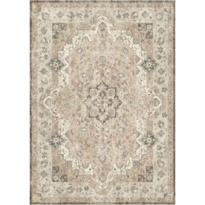 Fulvari 8X10 Area Rugs Machine Washable Rugs for Living Room,Vintage Boho Rugs for Bedroom Dining Room,Non Slip Indoor Thin Low Pile Carpet,Beige | Target