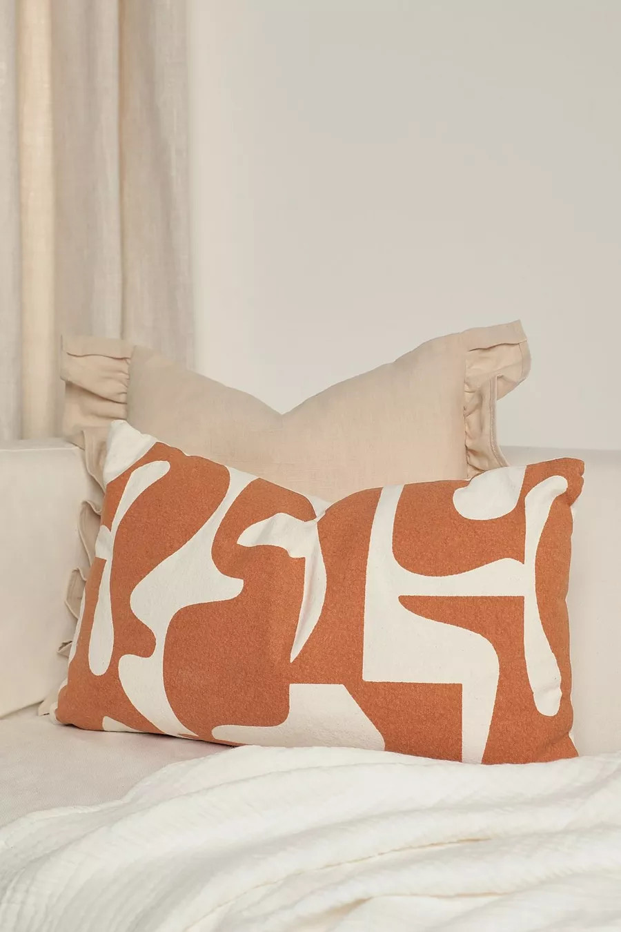 Abstract Print Tonal Cushion | Boohoo.com (UK & IE)