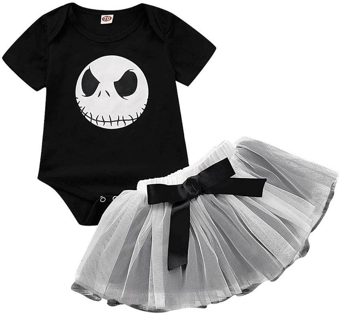 Infant Halloween Outfits,Jchen Infant Baby Girls Nightmare Romper Tutu Skirt Halloween Costume Ou... | Amazon (US)