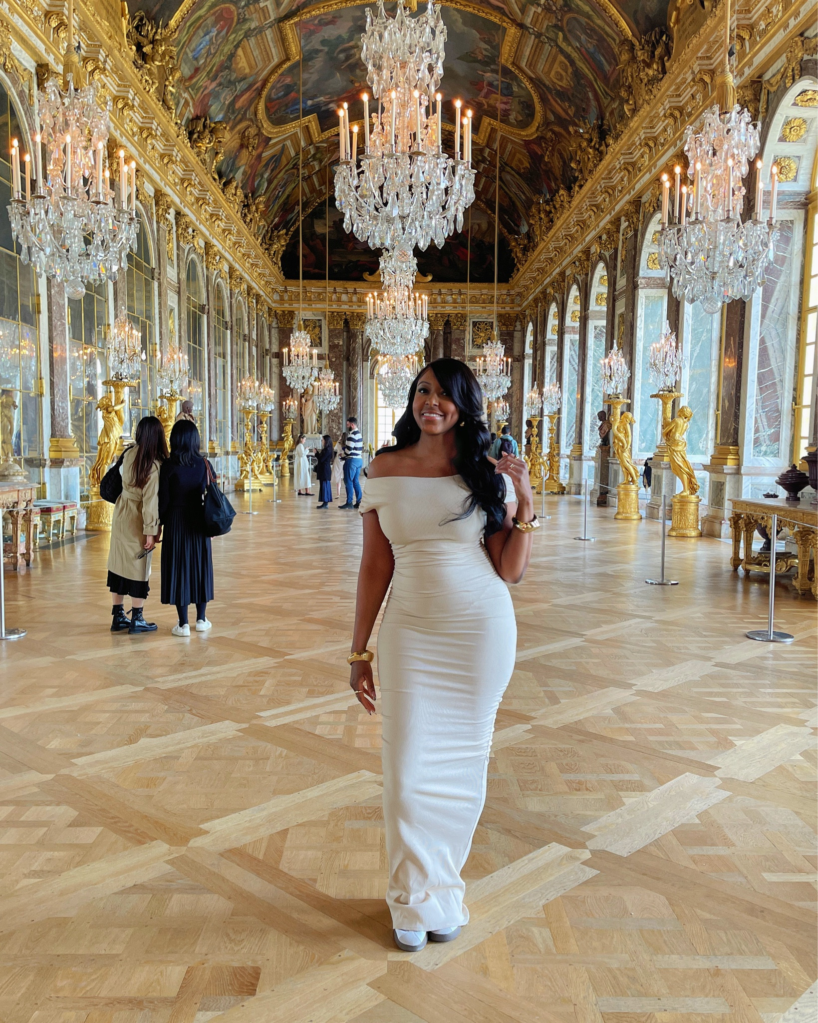Getting my  Bridgerton on at the Versaille Palace in France ✨ ….i loved this dress ! It’s great for us tall girls , hugged all my curves and was very stretchy. Made out of a ribbed material so it’s snug but not not squeezing you. It’s actually from Fashion Nova but i can’t link here ! Follow me on IG , dm me and I’ll send you the link ! 🛍️🔗✨

#LTKFindsUnder50 #LTKTravel #LTKStyleTip