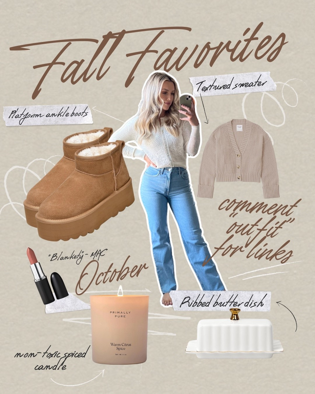 Fall favs! These 90’s high rise jeans are so flattering & this ribbed butter dish would make the perfect easy holiday gift 🎃🧡

#LTKFindsUnder50 #LTKHome #LTKSeasonal