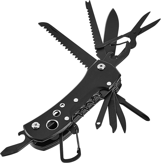Amazon Basics 15-in-1 Stainless Steel Multitool Pocket Knife with Sheath, Black | Amazon (US)