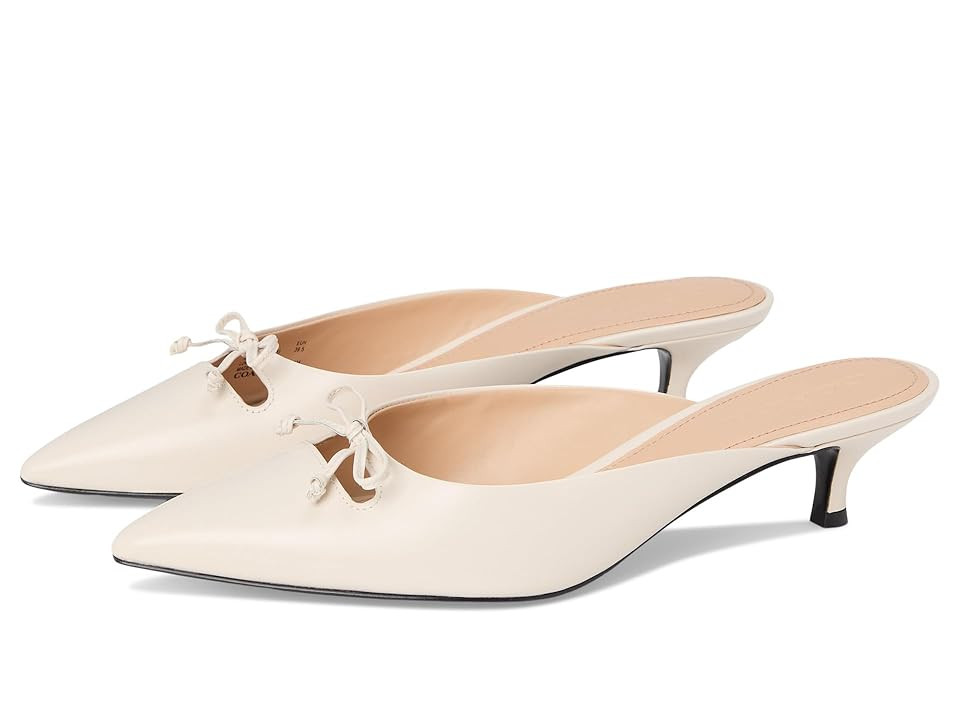 COACH Runway Mule Women's Shoes Chalk : 7 M, Leather | Zappos