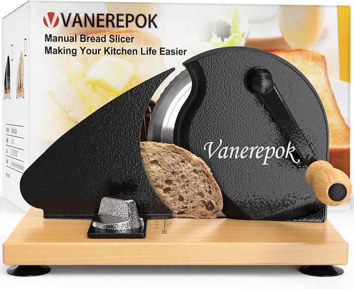 Manual Bread Slicer Adjustable Thickness for Homemade Sourdough | Amazon (US)