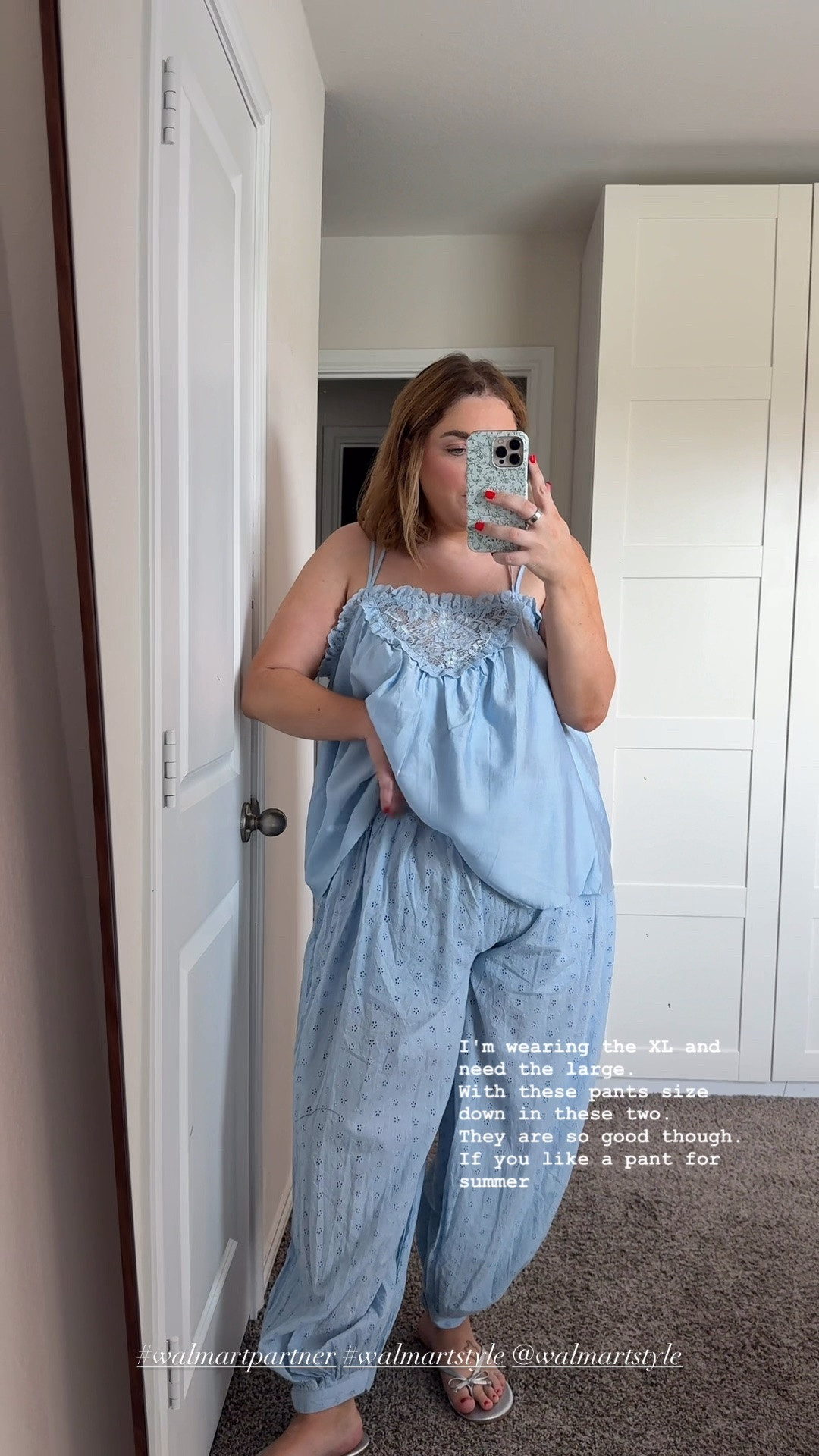 Walmart outfit eyelet pants and lace tank size down in both! #walmartpartner #walmartstyle

#LTKMidsize