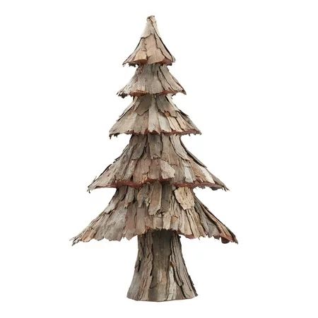 Holiday Time Rustic Bark Tabletop Christmas Tree 16.9 in, Brown | Walmart (US)