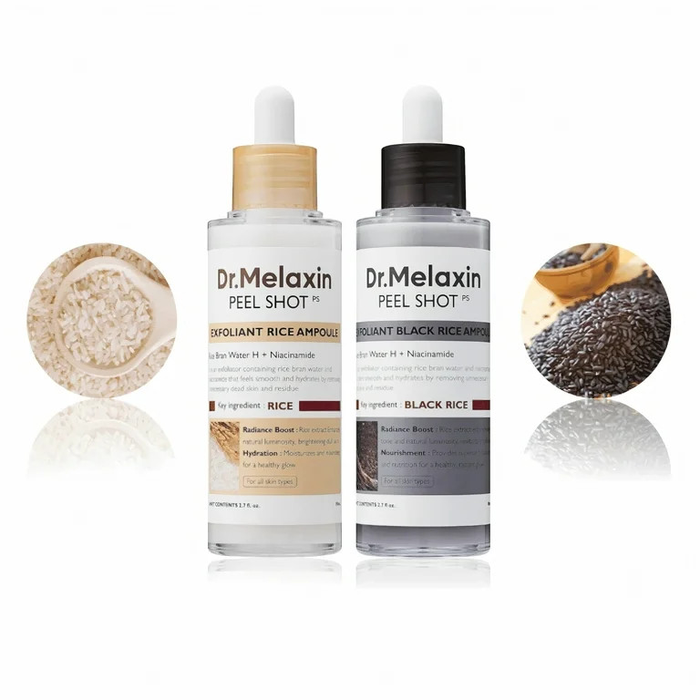 Dr.Me@laxin Peel Shot Glow Black Rice Peeling + White Rice Peeling - Walmart.com | Walmart (US)