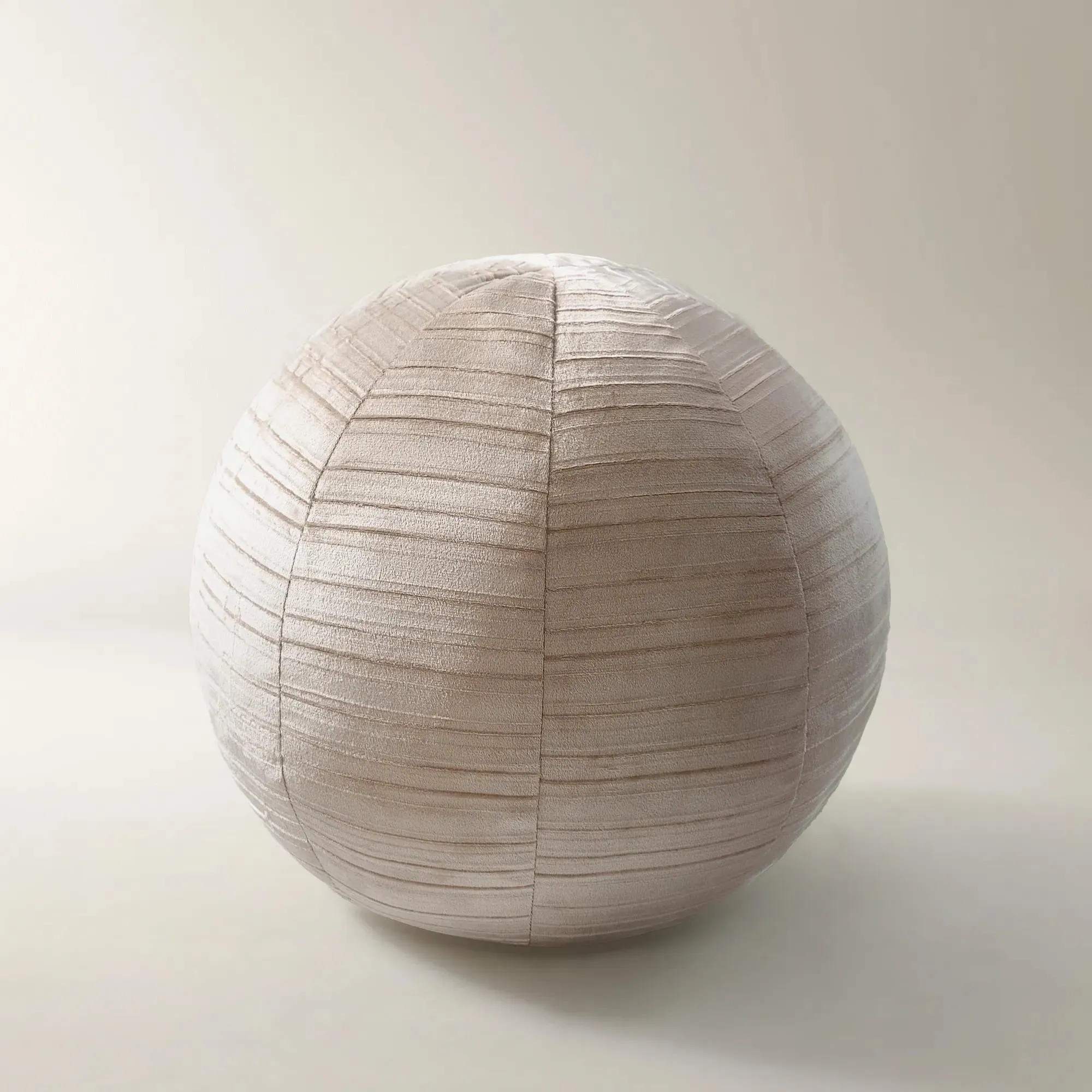 Lark Texture Velvet Ball Pillow 12" - Taupe | Z Gallerie