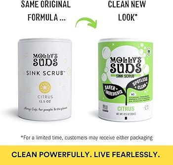 Molly's Suds Sink and All Purpose SCRUB | Gently Removes Stains, Scrubs Away Grease & Gime, Buffs... | Amazon (US)