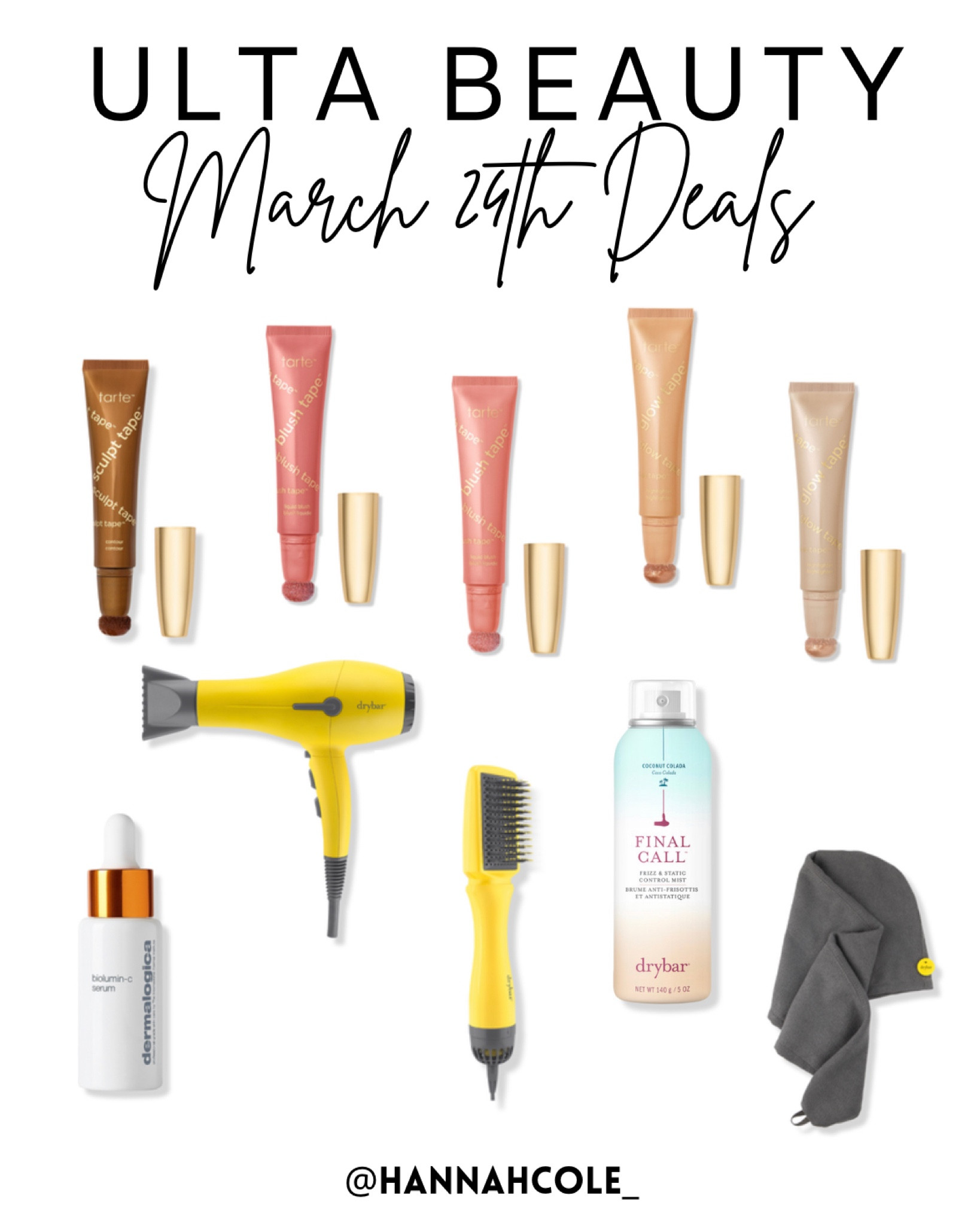 Today only 50% select products at Ulta!!!such a good deal on everyone’s favorite beauty finds!!! 🤭 tarte makeup, dry bar, hair care, skincare 

#LTKbeauty #LTKstyletip #LTKsalealert