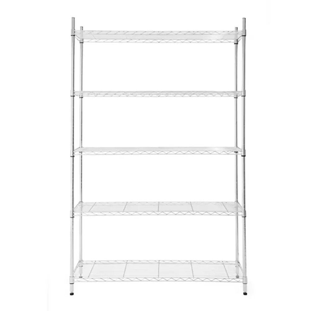 Project Source 47.7-in W x 18-in D x 72-in H Chrome Metal Wire Utility Shelving Unit one_size | 55062 | Lowe's