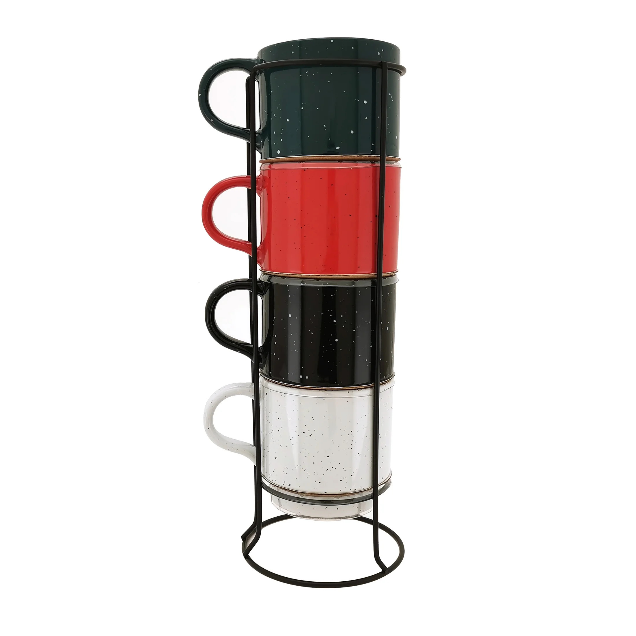 Holiday Time Speckle Mug Stack, 14 fl oz, Stoneware Ceramic | Walmart (US)