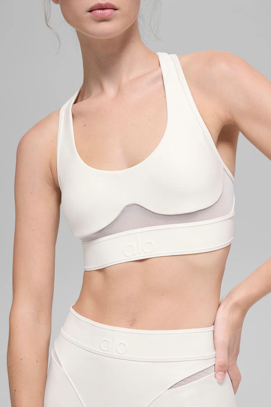 ALO | Airlift Rebel Bra in Ivory White, Size: 2XS | Alo Yoga (US)