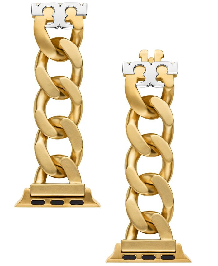 Tory Burch Women's Gold-Tone Stainless Steel Link Bracelet For Apple Watch® 38mm/40mm & Reviews ... | Macys (US)