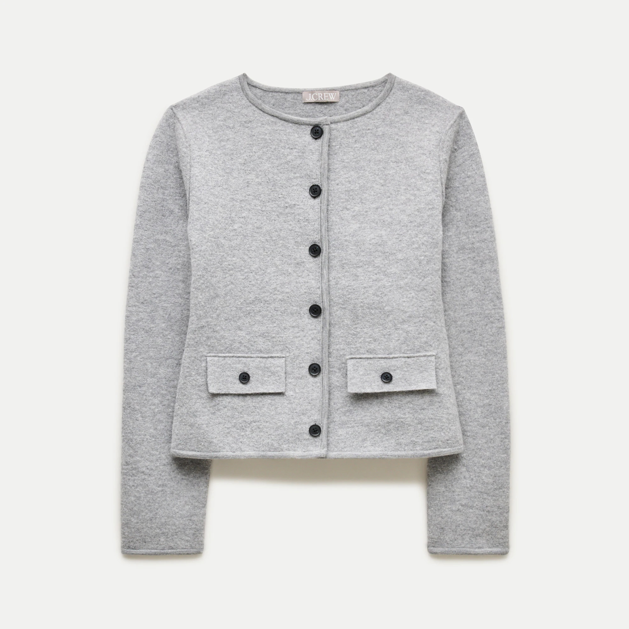 Boatneck sweater-jacket in boiled merino wool | J. Crew US