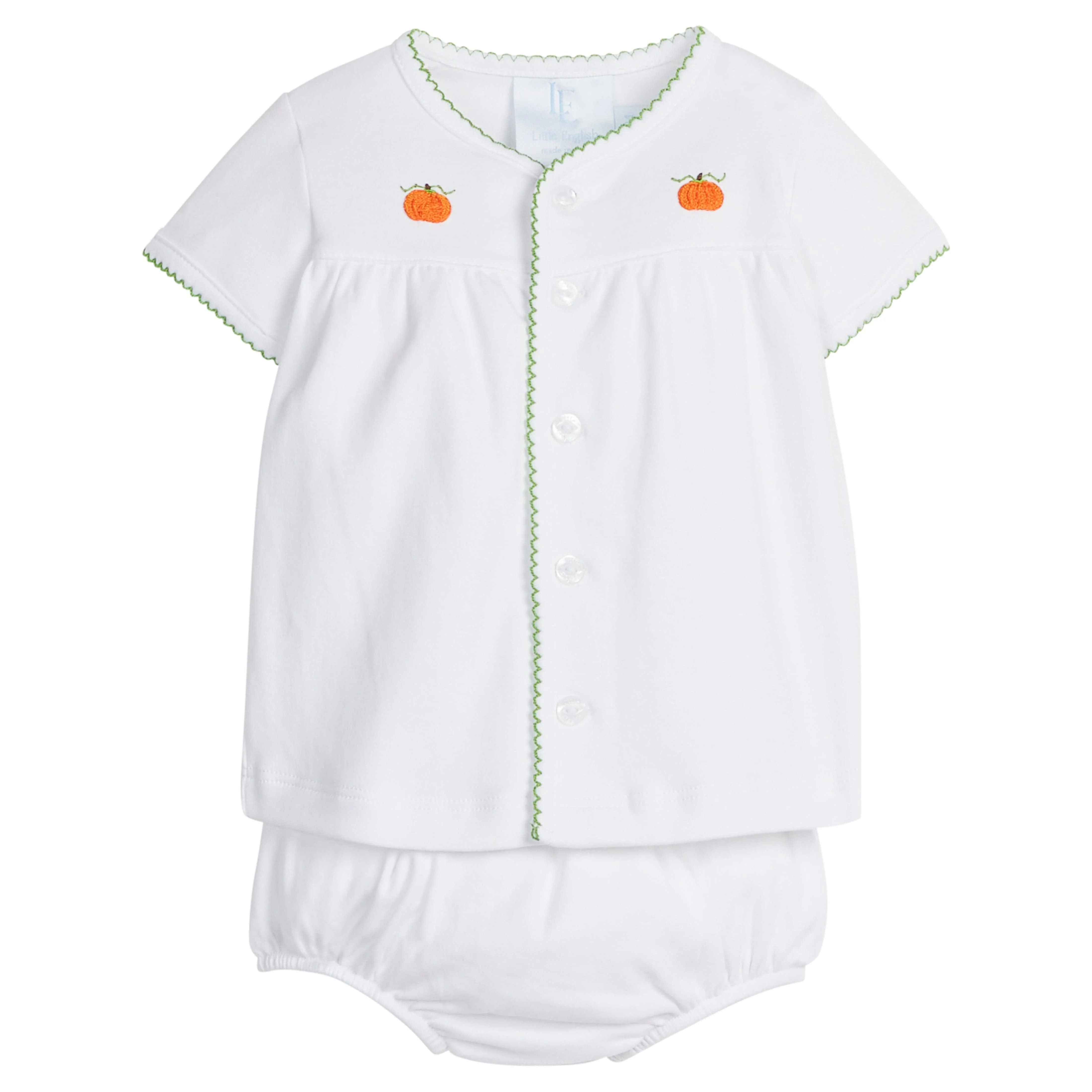 Little English Baby's Pinpoint Layette Knit Set - Pumpkin | Little English
